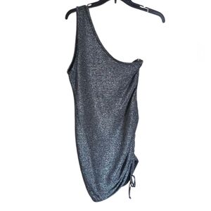 Justify One Shoulder Sliver Glitter Cocktail Dress Size Juniors Medium
